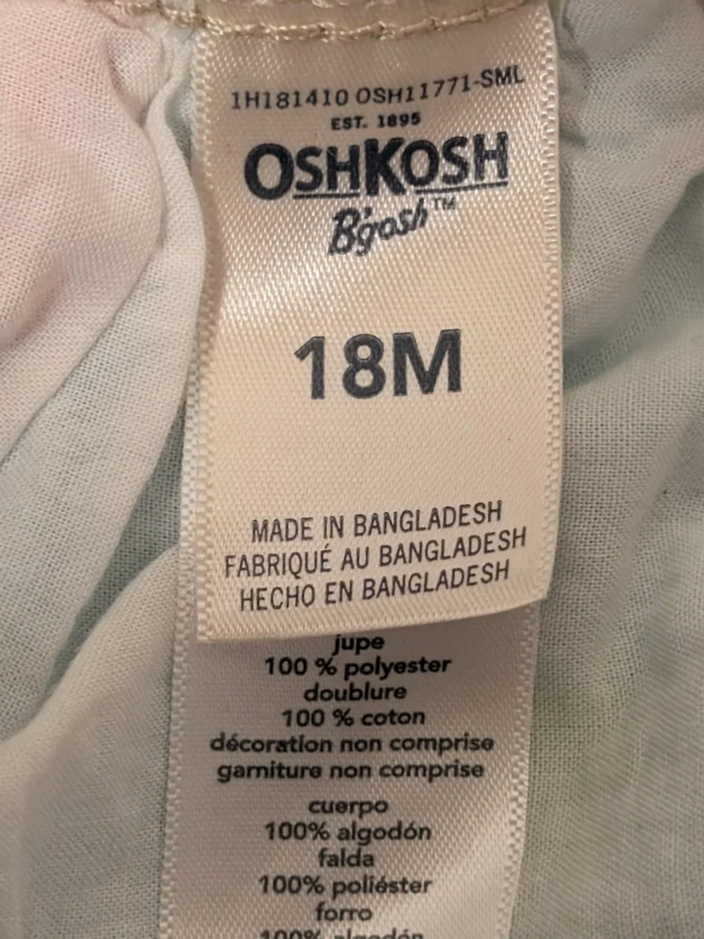 OshKosh Denim Overall Dress with Rainbow Tulle Skirt